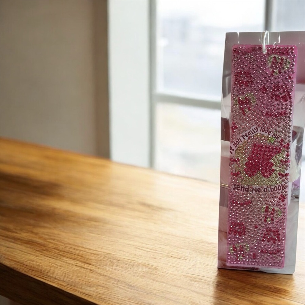 Diamond Art Bookmark If You Really Love Me Send Me a Book Laminated
